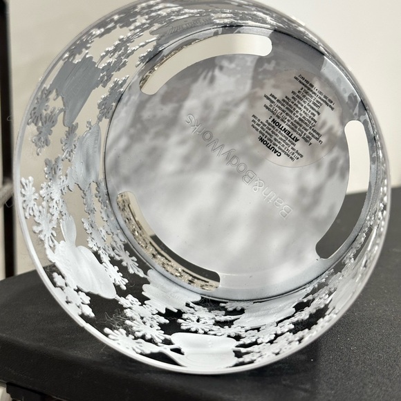 Bath & Body Works Silver Snowman Candle Holder for Large 3 Wick - Picture 3 of 6